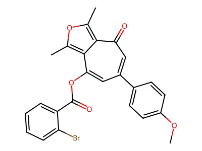 [6-(4-Methoxyphenyl)-1,3-dimethyl-8-oxocyclohepta[c]furan-4-yl] 2-bromobenzoate structure