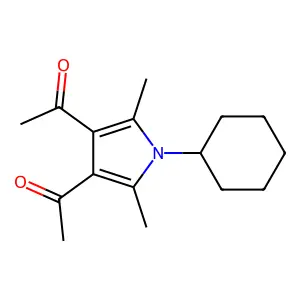 1-(4-Acetyl-1-cyclohexyl-2,5-dimethylpyrrol-3-yl)ethanone structure