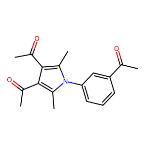 1-[3-(3,4-Diacetyl-2,5-dimethylpyrrol-1-yl)phenyl]ethanone structure
