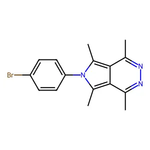 6-(4-bromophenyl)-1,4,5,7-tetramethyl-6H-pyrrolo[3,4-d]pyridazine structure