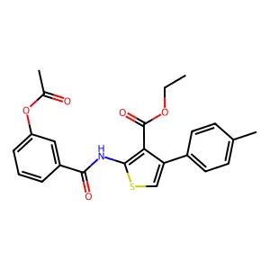 Ethyl 2-[(3-acetyloxybenzoyl)amino]-4-(4-methylphenyl)thiophene-3-carboxylate structure