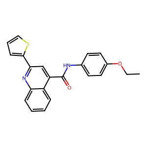 N-(4-ethoxyphenyl)-2-thiophen-2-ylquinoline-4-carboxamide structure