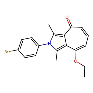 2-(4-Bromophenyl)-4-ethoxy-1,3-dimethylcyclohepta[c]pyrrol-8-one structure