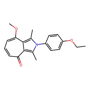 2-(4-ethoxyphenyl)-8-methoxy-1,3-dimethylcyclohepta[c]pyrrol-4(2H)-one structure