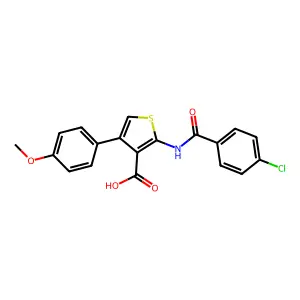 2-[(4-chlorobenzoyl)amino]-4-(4-methoxyphenyl)thiophene-3-carboxylic Acid structure