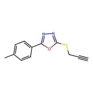 2-Prop-2-ynylsulfanyl-5-p-tolyl-[1,3,4]oxadiazole structure