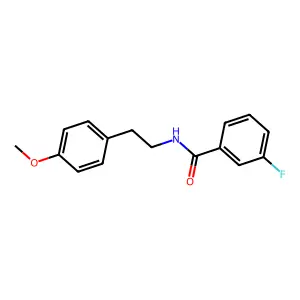 3-fluoro-N-[2-(4-methoxyphenyl)ethyl]benzamide structure