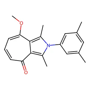 2-(3,5-dimethylphenyl)-8-methoxy-1,3-dimethylcyclohepta[c]pyrrol-4(2H)-one structure