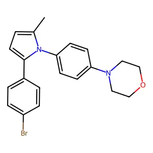 4-{4-[2-(4-bromophenyl)-5-methyl-1H-pyrrol-1-yl]phenyl}morpholine structure
