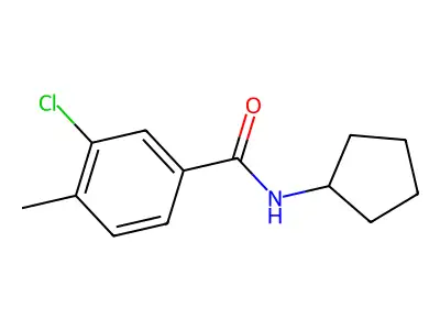 3-chloro-N-cyclopentyl-4-methylbenzamide structure