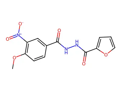 N'-[(4-methoxy-3-nitrophenyl)carbonyl]furan-2-carbohydrazide structure