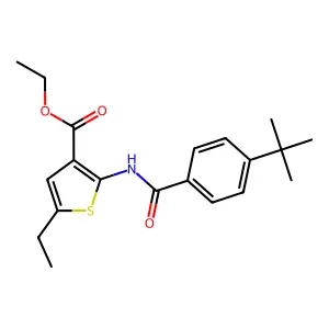 Ethyl 2-[(4-tert-butylbenzoyl)amino]-5-ethyl-3-thiophenecarboxylate structure