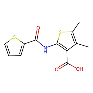 4,5-Dimethyl-2-(thiophene-2-carbonylamino)thiophene-3-carboxylic acid structure