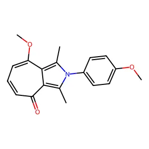 8-methoxy-2-(4-methoxyphenyl)-1,3-dimethylcyclohepta[c]pyrrol-4(2H)-one structure