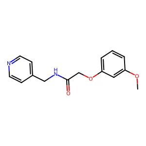 2-(3-methoxyphenoxy)-N-(pyridin-4-ylmethyl)acetamide structure