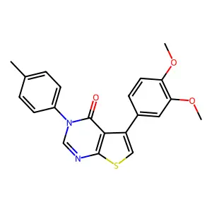 5-(3,4-Dimethoxyphenyl)-3-(4-methylphenyl)thieno[2,3-d]pyrimidin-4-one structure