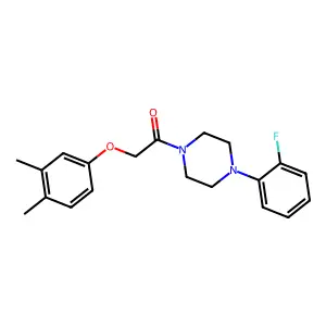 2-(3,4-Dimethylphenoxy)-1-[4-(2-fluorophenyl)piperazin-1-yl]ethanone structure