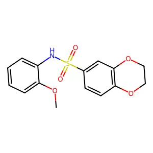 N-(2-methoxyphenyl)-2,3-dihydro-1,4-benzodioxine-6-sulfonamide structure