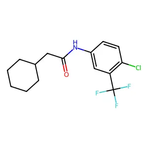 N-[4-chloro-3-(trifluoromethyl)phenyl]-2-cyclohexylacetamide structure
