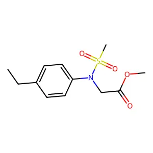 methyl N-(4-ethylphenyl)-N-(methylsulfonyl)glycinate structure