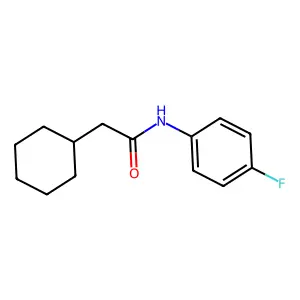 2-cyclohexyl-N-(4-fluorophenyl)acetamide structure