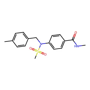 N-methyl-4-[(4-methylbenzyl)(methylsulfonyl)amino]benzamide structure