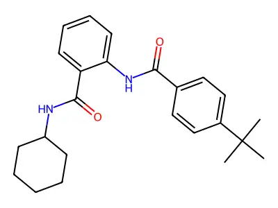2-[(4-tert-butylbenzoyl)amino]-N-cyclohexylbenzamide structure