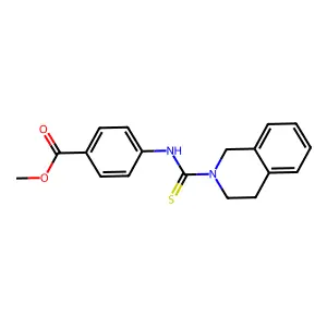 methyl 4-[(3,4-dihydroisoquinolin-2(1H)-ylcarbonothioyl)amino]benzoate structure