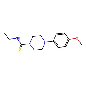 N-ethyl-4-(4-methoxyphenyl)piperazine-1-carbothioamide structure