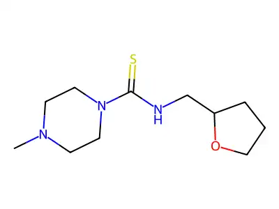 4-methyl-N-(oxolan-2-ylmethyl)piperazine-1-carbothioamide structure