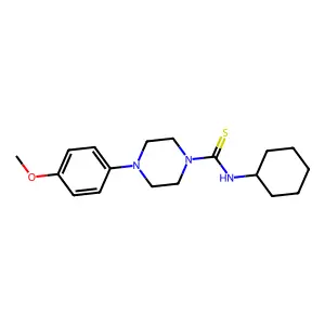 N-cyclohexyl-4-(4-methoxyphenyl)piperazine-1-carbothioamide structure