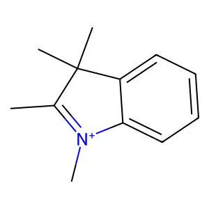 1,2,3,3-tetramethyl-3H-indolium structure