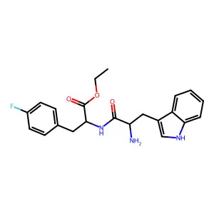 ethyl 2-[[2-amino-3-(1H-indol-3-yl)propanoyl]amino]-3-(4-fluorophenyl)propanoate structure