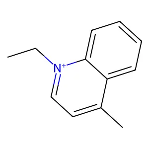 1-Ethyl-4-methylquinolin-1-ium structure