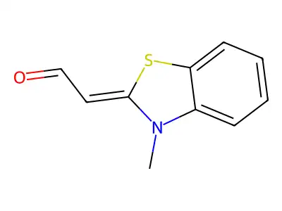 Acetaldehyde, (3-methyl-2(3H)-benzothiazolylidene)- structure
