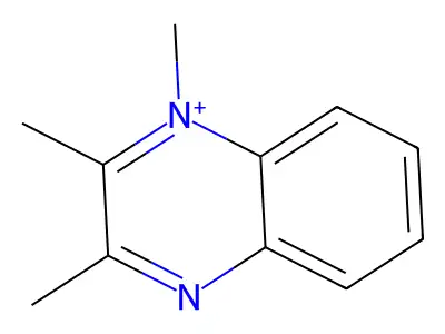 Quinoxalinium, 1,2,3-trimethyl- structure