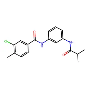 3-chloro-N-[3-(isobutyrylamino)phenyl]-4-methylbenzamide structure