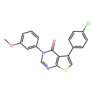 5-(4-chlorophenyl)-3-(3-methoxyphenyl)thieno[2,3-d]pyrimidin-4(3H)-one structure