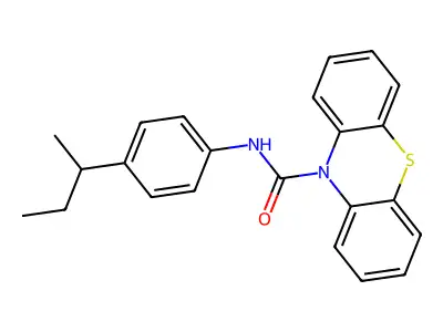 N-[4-(butan-2-yl)phenyl]-10H-phenothiazine-10-carboxamide structure