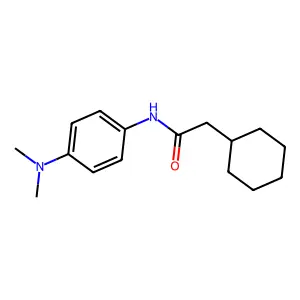 2-cyclohexyl-N-[4-(dimethylamino)phenyl]acetamide structure