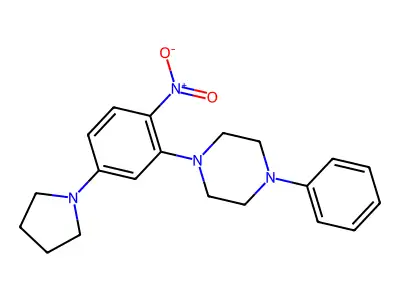 1-(2-Nitro-5-pyrrolidin-1-ylphenyl)-4-phenylpiperazine structure