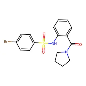4-bromo-N-[2-(pyrrolidine-1-carbonyl)phenyl]benzenesulfonamide structure