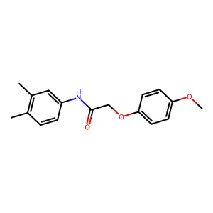N-(3,4-dimethylphenyl)-2-(4-methoxyphenoxy)acetamide structure