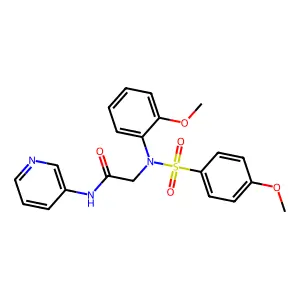 2-(2-methoxy-N-(4-methoxyphenyl)sulfonylanilino)-N-pyridin-3-ylacetamide structure