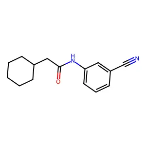 N-(3-cyanophenyl)-2-cyclohexylacetamide structure