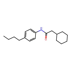 N-(4-butylphenyl)-2-cyclohexylacetamide structure
