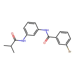 3-bromo-N-[3-(isobutyrylamino)phenyl]benzamide structure