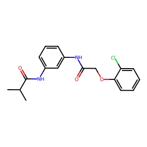 N-(3-{[(2-chlorophenoxy)acetyl]amino}phenyl)-2-methylpropanamide structure