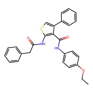 N-(4-ethoxyphenyl)-4-phenyl-2-[(phenylacetyl)amino]thiophene-3-carboxamide structure