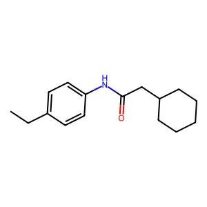 2-cyclohexyl-N-(4-ethylphenyl)acetamide structure